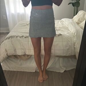 Reformation linen striped skirt